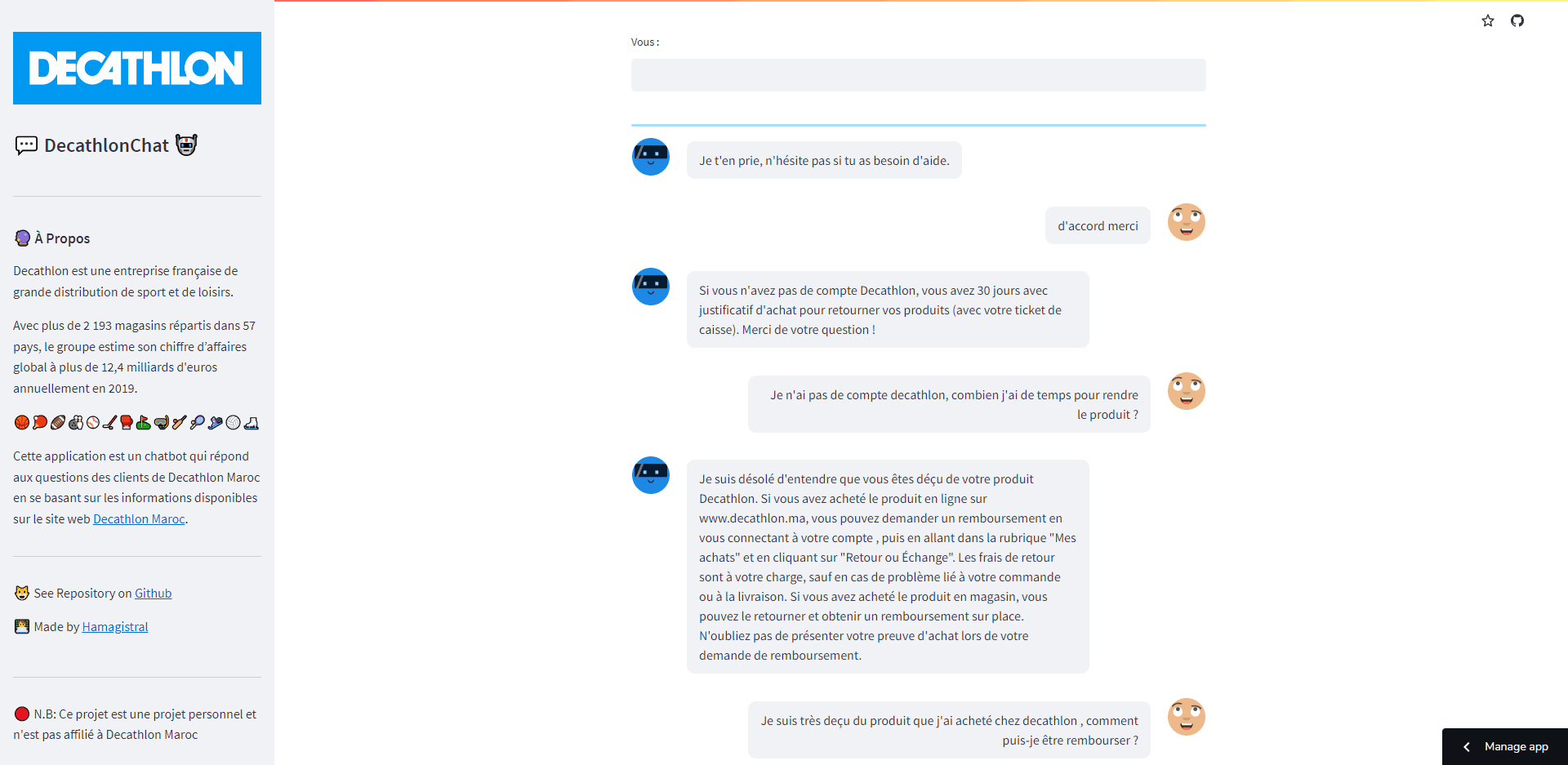 Decathlon Chat